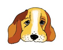 SILHOUETTES CHIEN  P/PLAQUES (x10)