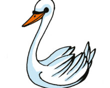 SILHOUETTES CYGNE  P/PLAQUES (x10)