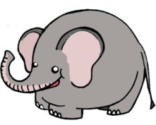 SILHOUETTES ELEPHANT  P/PLAQUES (x10)
